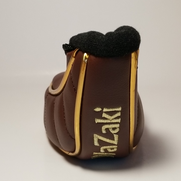 Wazaki 9 Golf Club Hybrid Headcover Brown With Gold Trim Embroidery - Picture 5 of 6